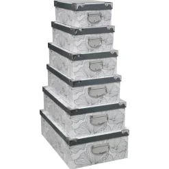 BOITE COIN METAL DELICAT NOIR ET BLANC 28X19.5X10.8CM