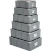 BOITE COINS METAL CROCO GRIS D.36X24.5X12.5CM
