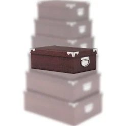BOITE COINS METAL CROCO NOIR 44X31X15CM