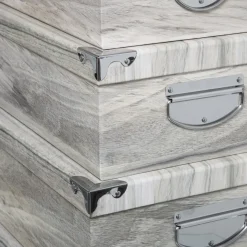 BOITE COINS METAL IMPRIME SAUVAGE D.32X21.5X11.8CM