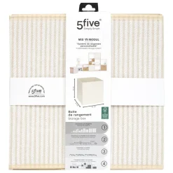 BOITE DE RANGEMENT 31X31CM BEIGE COTTY
