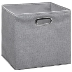 BOITE DE RANGEMENT 31X31CM GRIS CLAIR CHINE