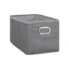 BOITE DE RANGEMENT 15X31CM GRIS CLAIR CHINE