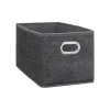 BOITE DE RANGEMENT 15X31CM GRIS FONCE CHINE