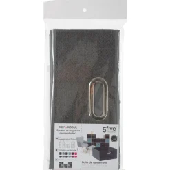 BOITE DE RANGEMENT 31X15CM GRIS FONCE CHINE