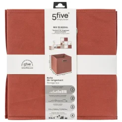 BOITE DE RANGEMENT 31X31CM TERRE SIENNE
