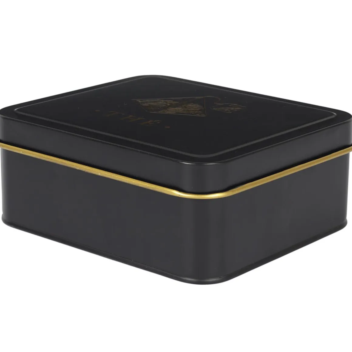 BOITE METAL NOIR ET DORE DOSETTE THE