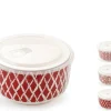 BOITE PORCELAINE SHANGHAI AVEC COUVERCLE 15X8CM
