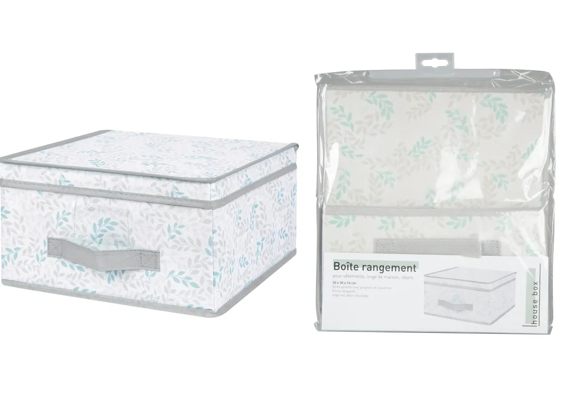 BOITE RANGEMENT ET COUVERCLE 30X30X16CM