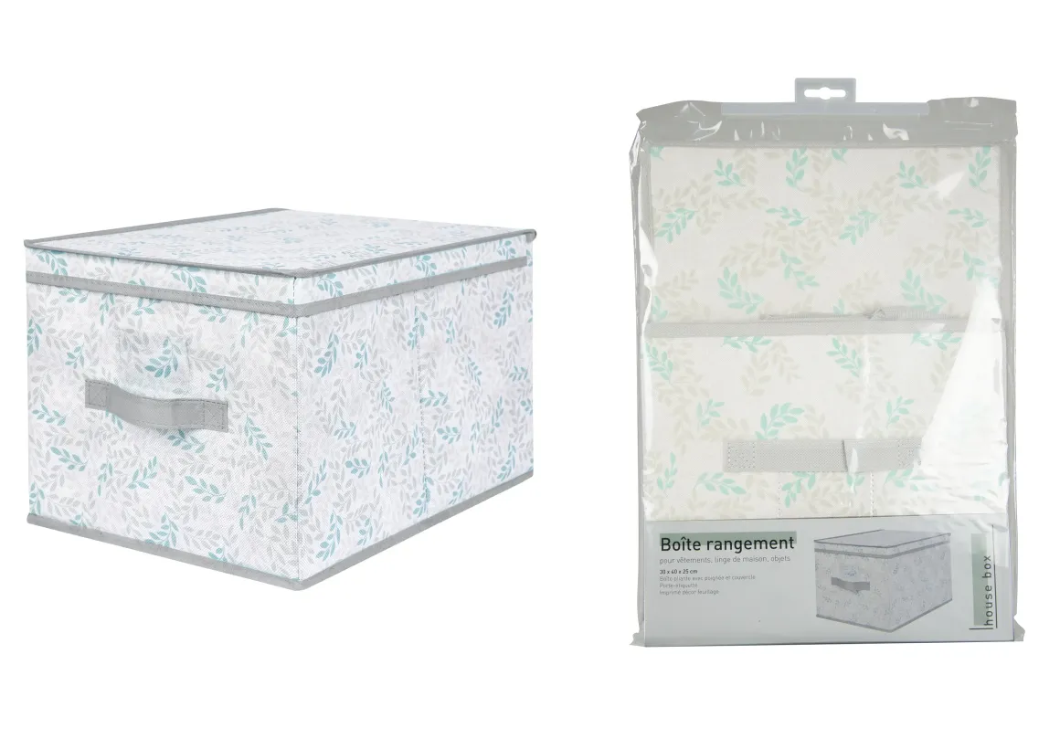 BOITE RANGEMENT ET COUVERCLE 30X40X25CM