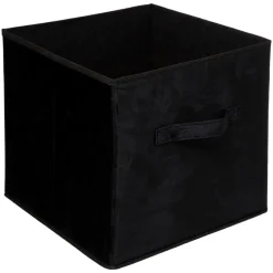 BOITE RANGEMENT VELOURS NOIR 31X31CM