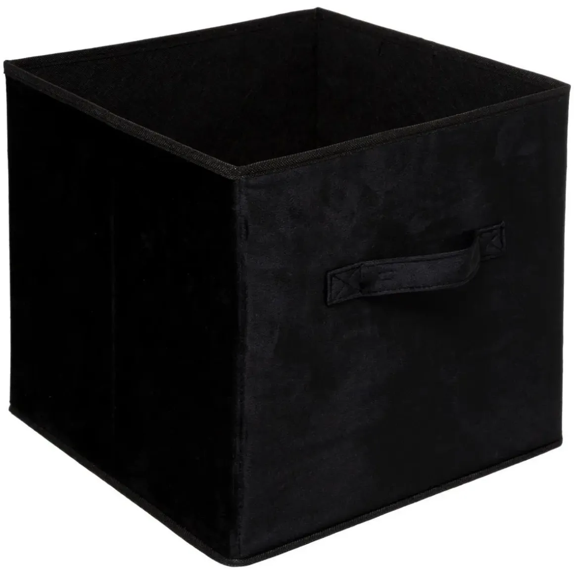 BOITE RANGEMENT VELOURS NOIR 31X31CM