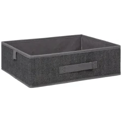 BOITE RANGEMENT 31X28X11CM GRIS CHINE