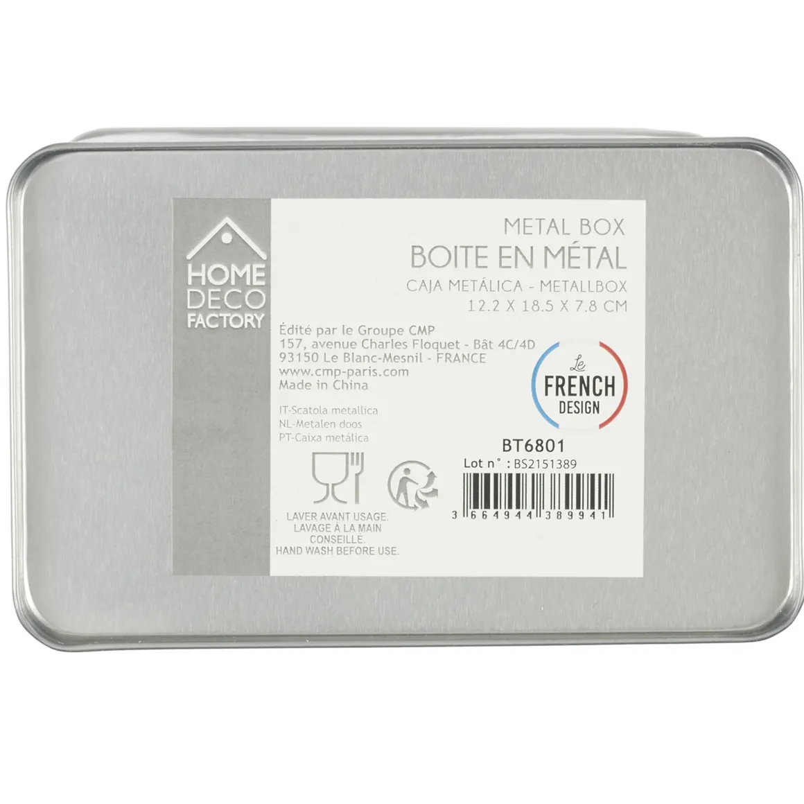 BOITE RIZ METAL EMBOSSE BROOKLYN