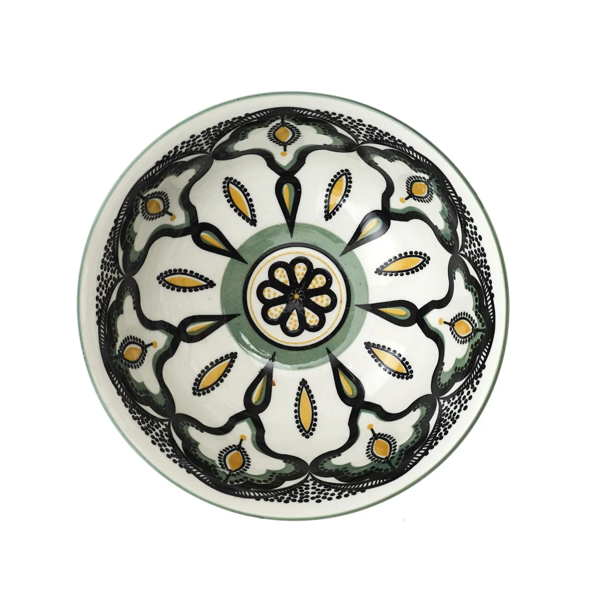 BOL MANDALA VERT D.15CM