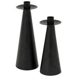 BOUGEOIR METAL AUTOMNE NOIR TAILLE S