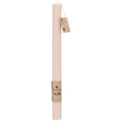 BOUGIE BATON DEMI ROSE H.26CM
