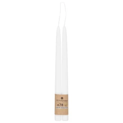 BOUGIE BATON HUGO BLANC H.30CM X2 PIECES