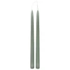 BOUGIE BATON HUGO CELADON H.30CM X2 PIECES
