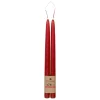 BOUGIE BATON HUGO ROUGE H.30CM X2 PIECES