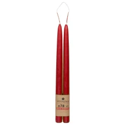 BOUGIE BATON HUGO ROUGE H.30CM X2 PIECES
