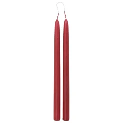 BOUGIE BATON HUGO ROUGE H.30CM X2 PIECES