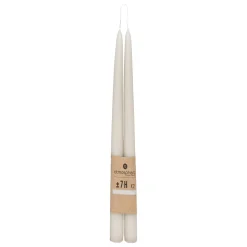 BOUGIE BATON HUGO TAUPE H.30CM X2 PIECES