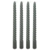 BOUGIE BATON TWIST HUGO VERT H.25CM X4 PIECES