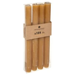 BOUGIE BATON X4 RUSTIC JAUNE H.24.5CM