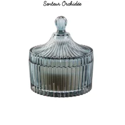 BOUGIE BOHEME ECRIN EN VERRE 10X12.5CM