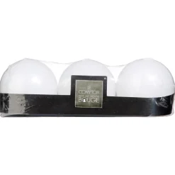 BOUGIE BOULE BLANC 88G D6 X3