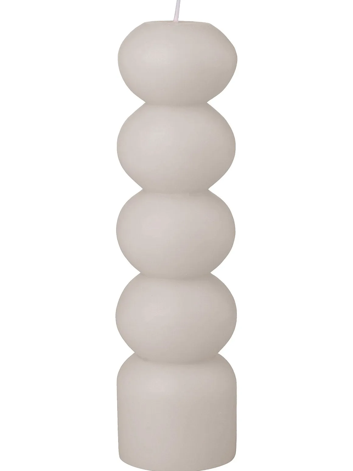 BOUGIE BOULE BLANCHE 5.4X20CM