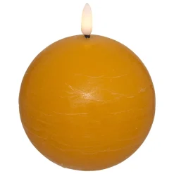 BOUGIE BOULE LED MOLIA JAUNE D.10CM