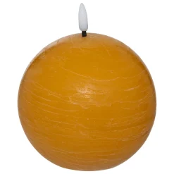 BOUGIE BOULE LED MOLIA JAUNE D.8CM