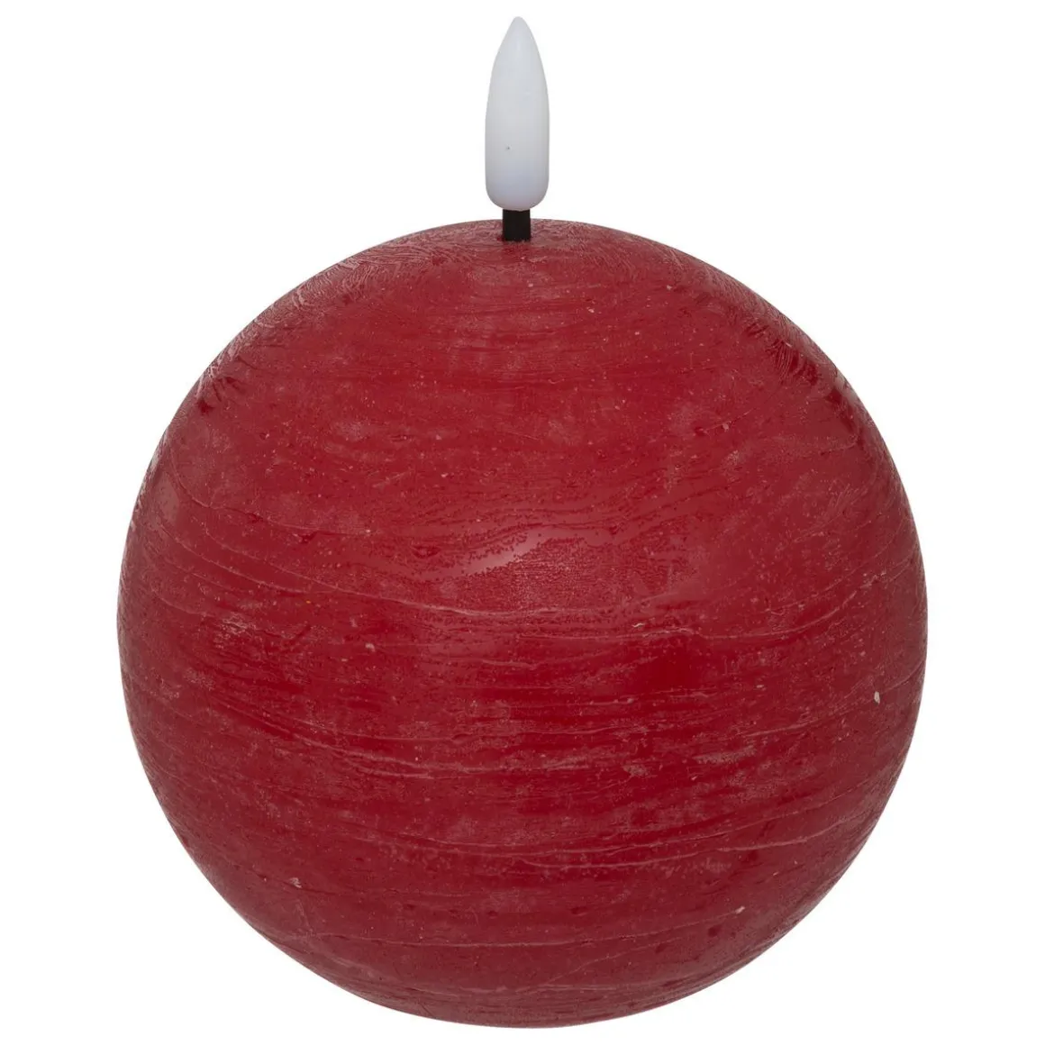 BOUGIE BOULE LED MOLIA ROUGE D.10CM
