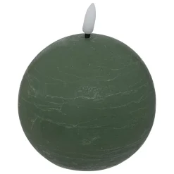 BOUGIE BOULE LED MOLIA VERT D.10CM