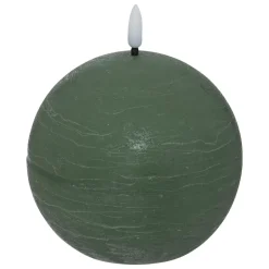 BOUGIE BOULE LED MOLIA VERT D.8CM