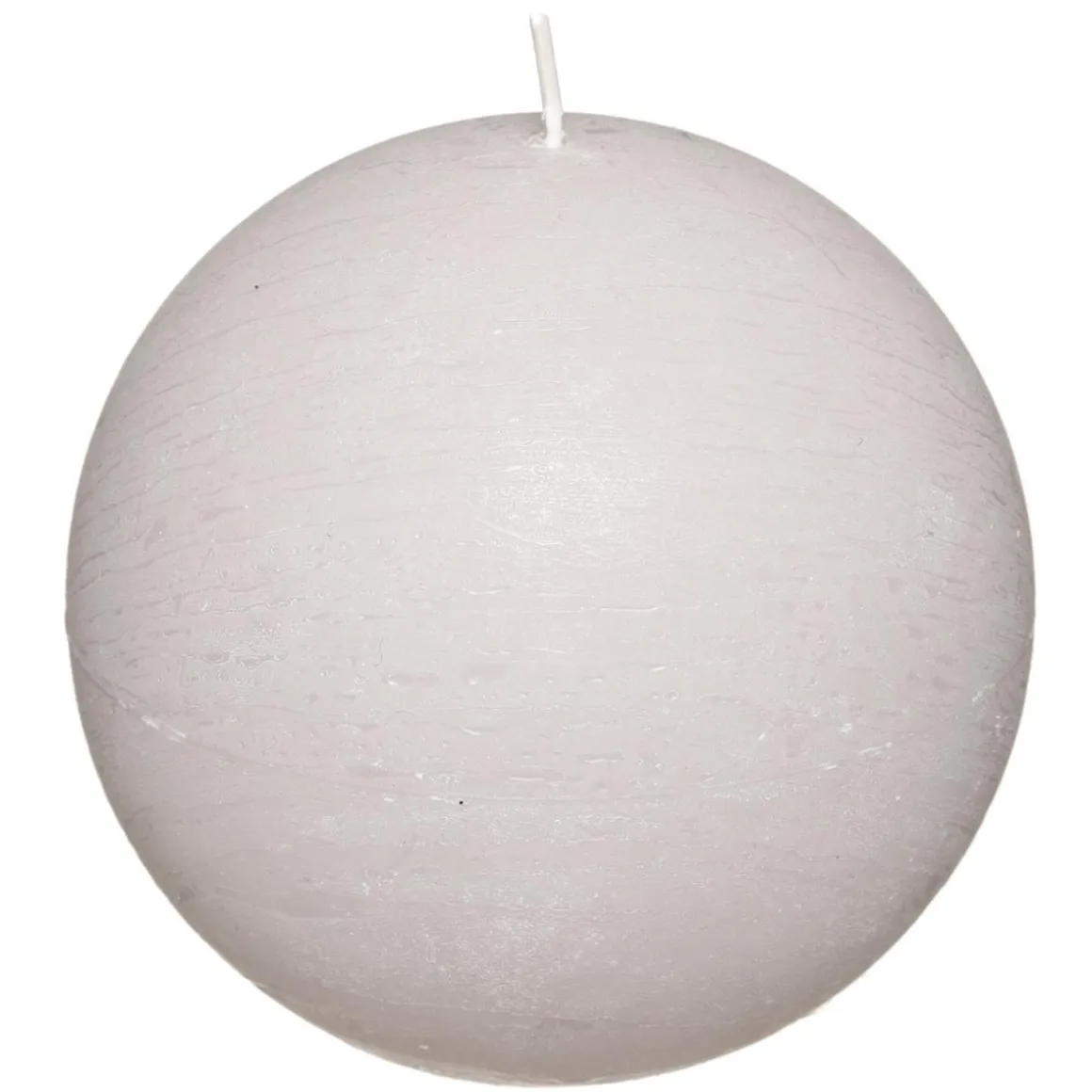 BOUGIE BOULE RUSTIC TAUPE D.10CM