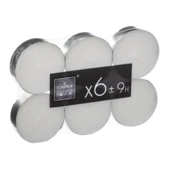 BOUGIE CHAUFFE PLAT BLANCHE X6 PIECES