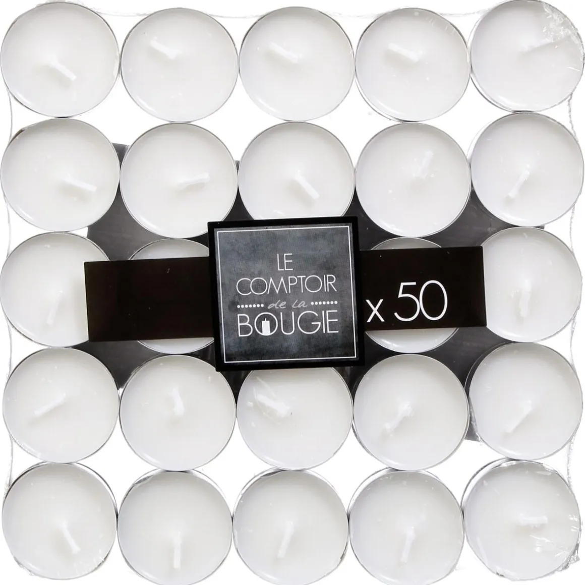 BOUGIE CHAUFFE PLAT MANY BLANC D.3.7CM X50 PIECES