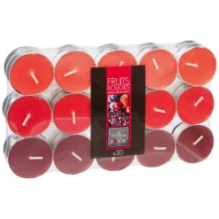 BOUGIE CHAUFFE PLAT PARFUMEE FRUIT ROUGE X30 PIECES
