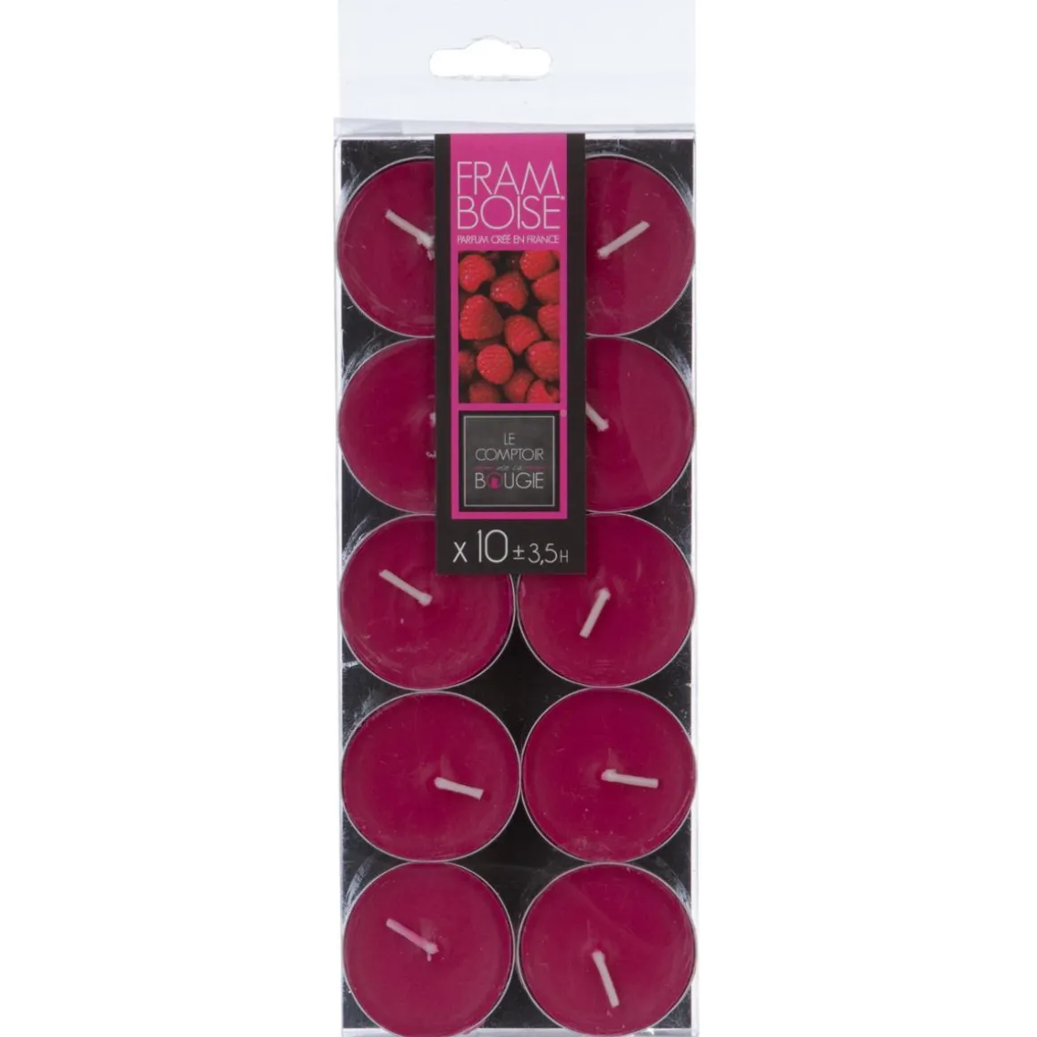 BOUGIE CHAUFFE PLAT PARFUMEE FRAMBOISE X10 PIECES