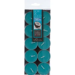 BOUGIE CHAUFFE PLAT PARFUMEE NOIX DE COCO X10 PIECES