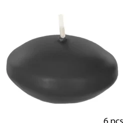BOUGIE FLOTTANTE HUGO NOIR D.4.5CM X6 PIECES