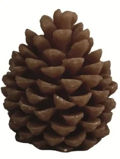 BOUGIE FORME POMME DE PIN 11.5X11.5CM