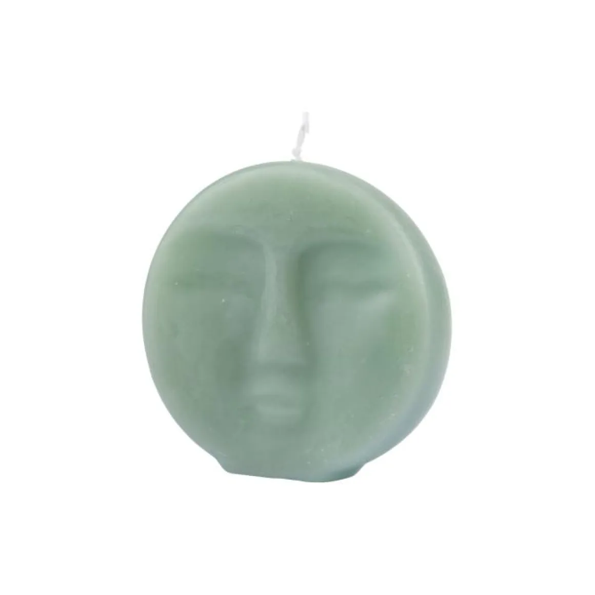 BOUGIE FORME VISAGE 9X2.5X9CM CELADON