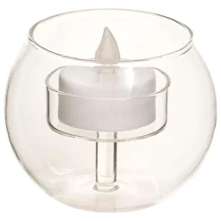 BOUGIE LED VERRE RONDE BOLA D.8CM