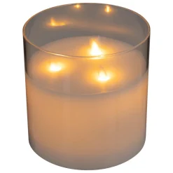 BOUGIE LED VERRE SENA D.15X15CM