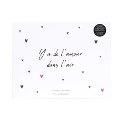 BOUGIE MOTS AMOUR X6 PIECES COFFRET