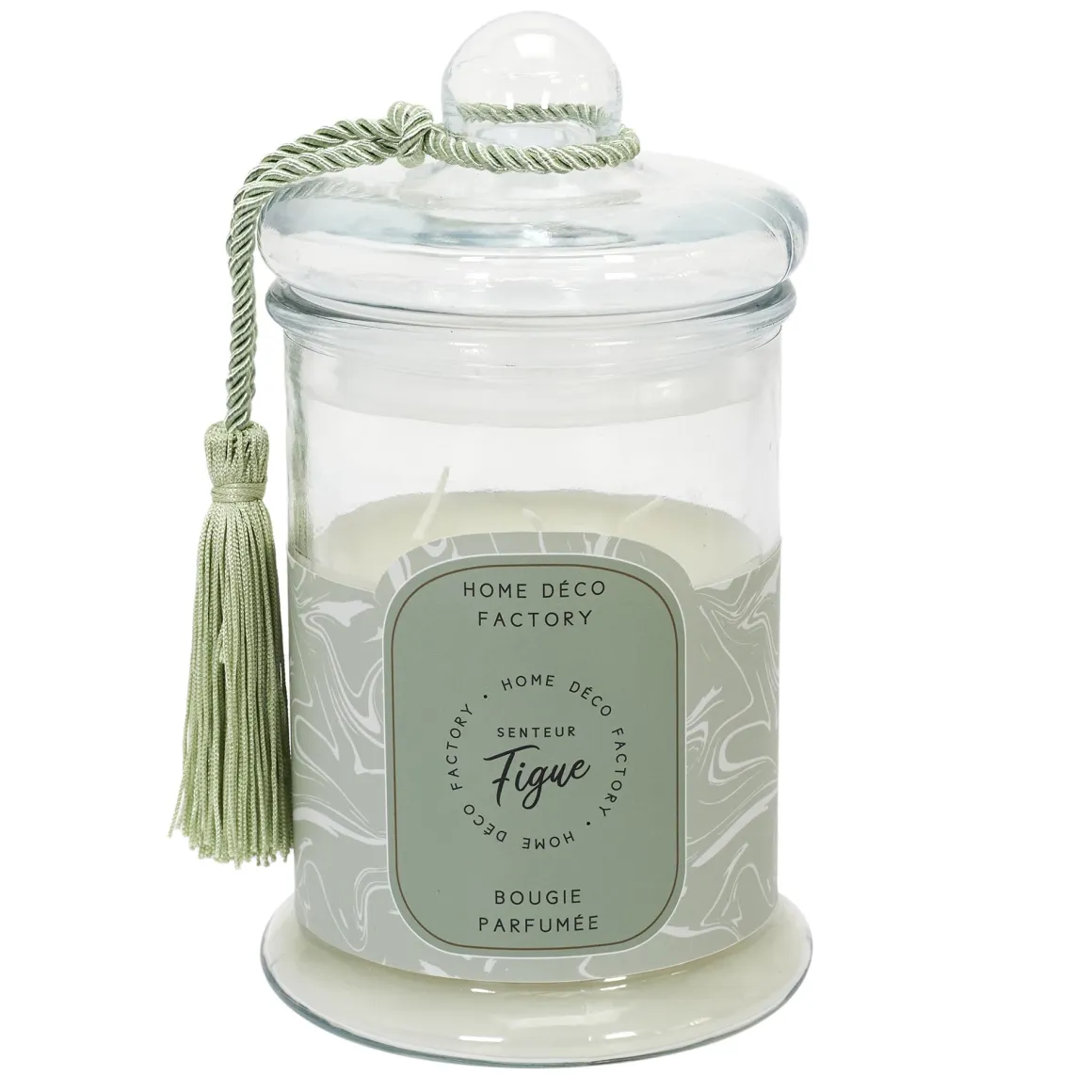 BOUGIE PARFUMEE BONBONNIERE VERTE H23.5CM